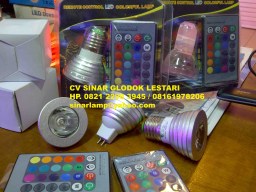 Lampu LED 3W Colorfull Remote Control RGB Warna Warni